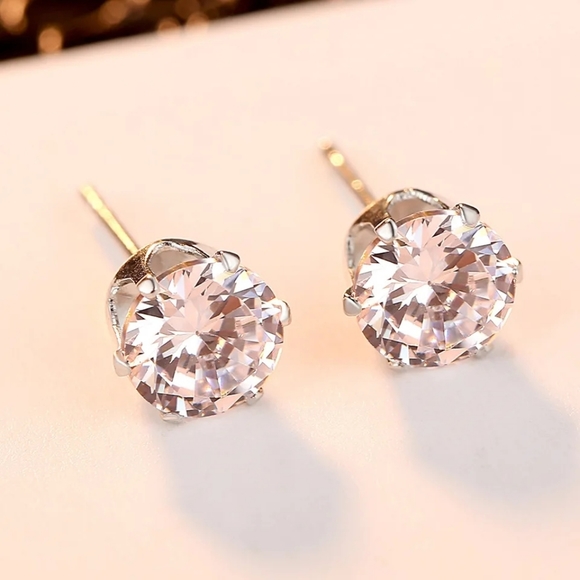 Classic Round Diamond Earrings - Picture 2 of 4